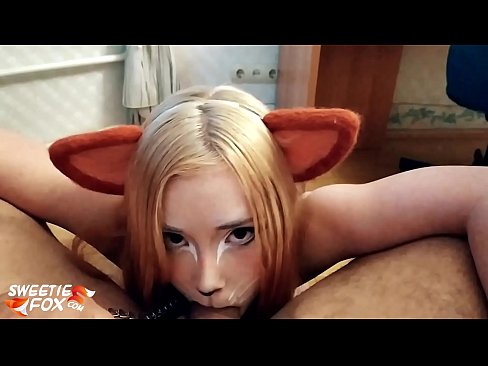 ❤️ Kitsune anameza mboo na kumeza mdomoni Video ya mkundu ❤